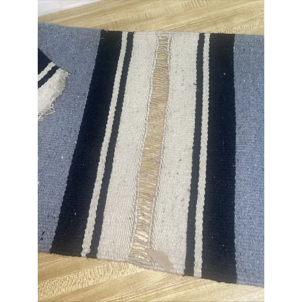 Vtg. Southwestern Mexican Hand Woven Rug Runner Wall Hanging Chimayo 14.5”x40”